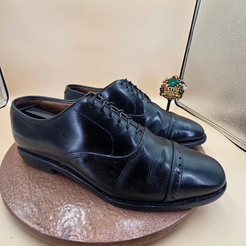 Allen Edmonds Byron Black Leather Cap Toe Oxford Dress Shoes Mens 8 D 2009